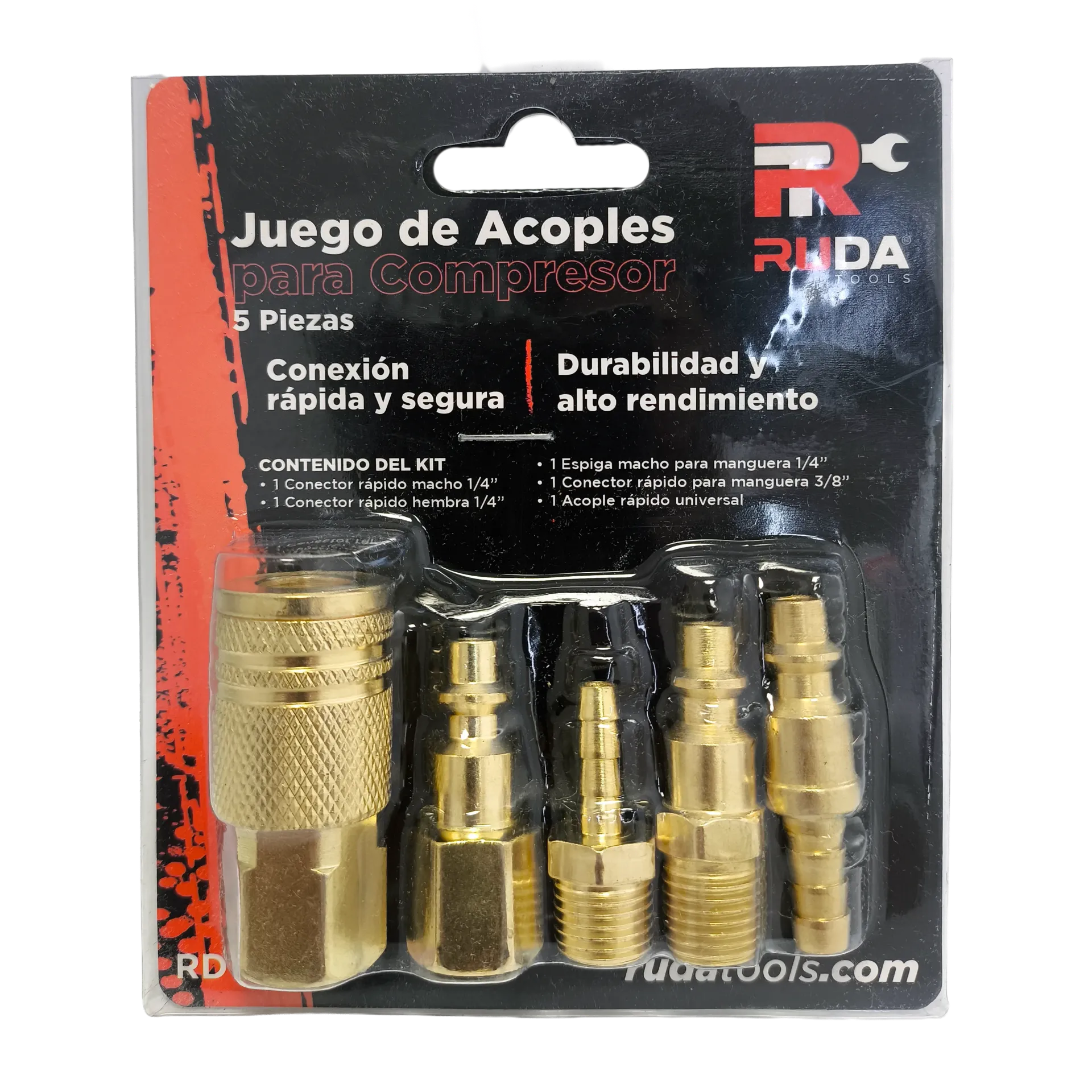 Juego de Acoples Rápidos para Compresor 5 Piezas