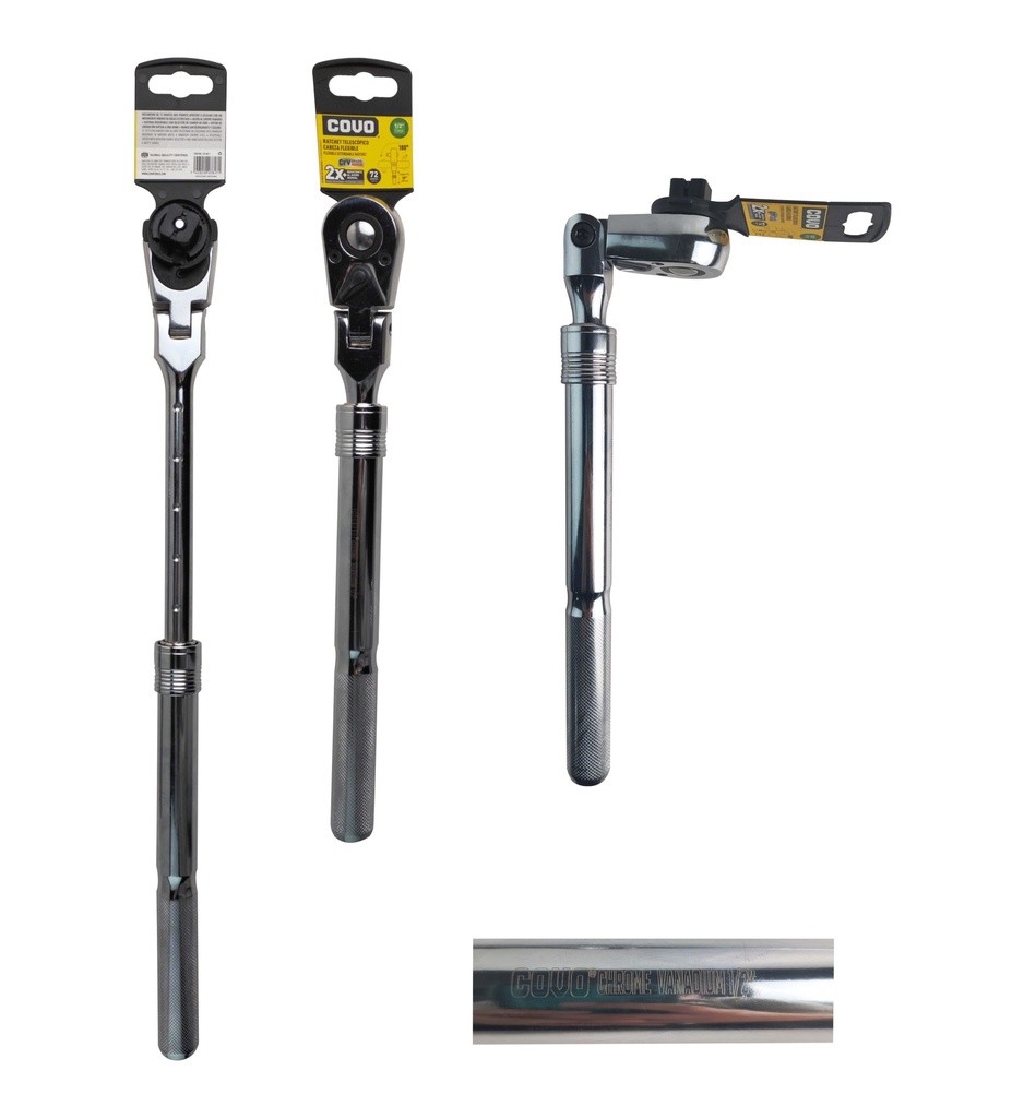 RATCHET TELESCÓPICO CABEZA FLEXIBLE 1/2