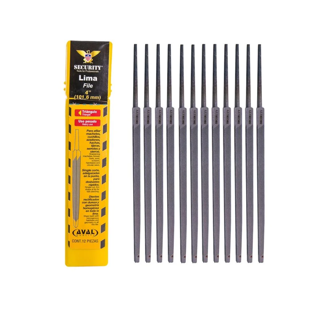 JUEGO DE LIMA 4" TRIANGULAR DISPLAY X12