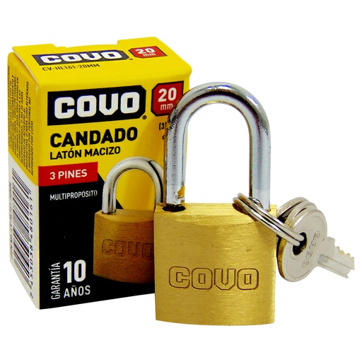 CANDADO LATÓN MACIZO 20MM