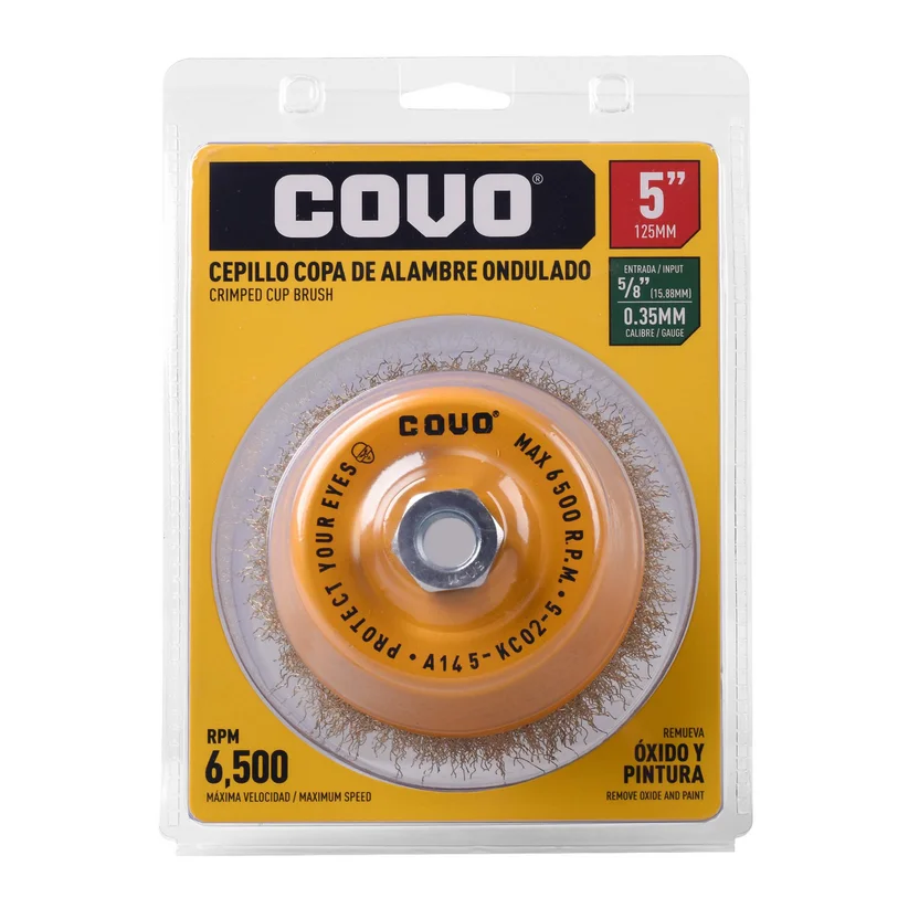 [(A145-KC02-5)] CEPILLO COPA ALAMBRE ONDULADO 5"