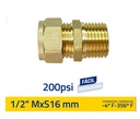 RACOR GAS MACHO 1/2'M X S16MM