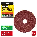 DISCOS DE LIJA 4.1/2" GRANO 24 X 5 UNDS