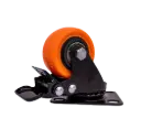 Rodachina Giratoria 2" con Freno RUDA Naranja x4 Unds