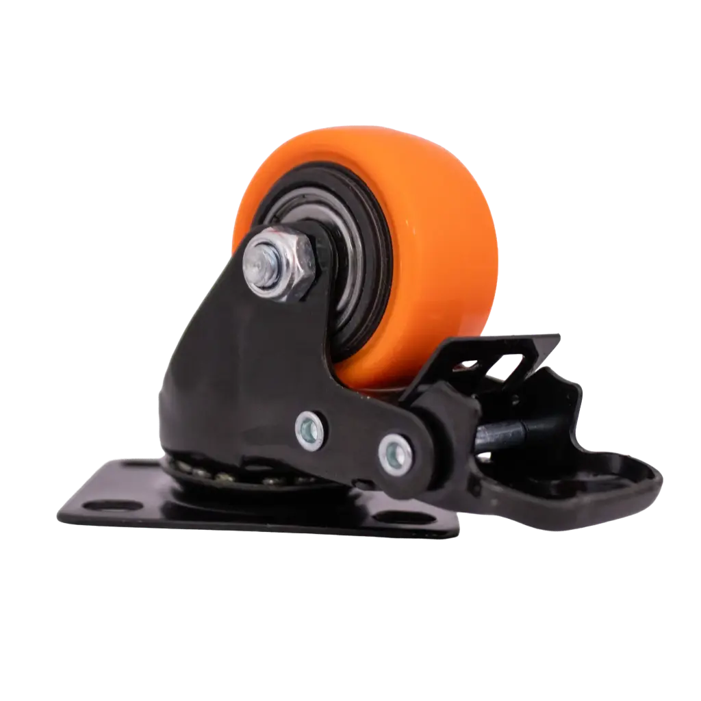 Rodachina 1½" Giratoria con Freno RUDA x 4 Unidades