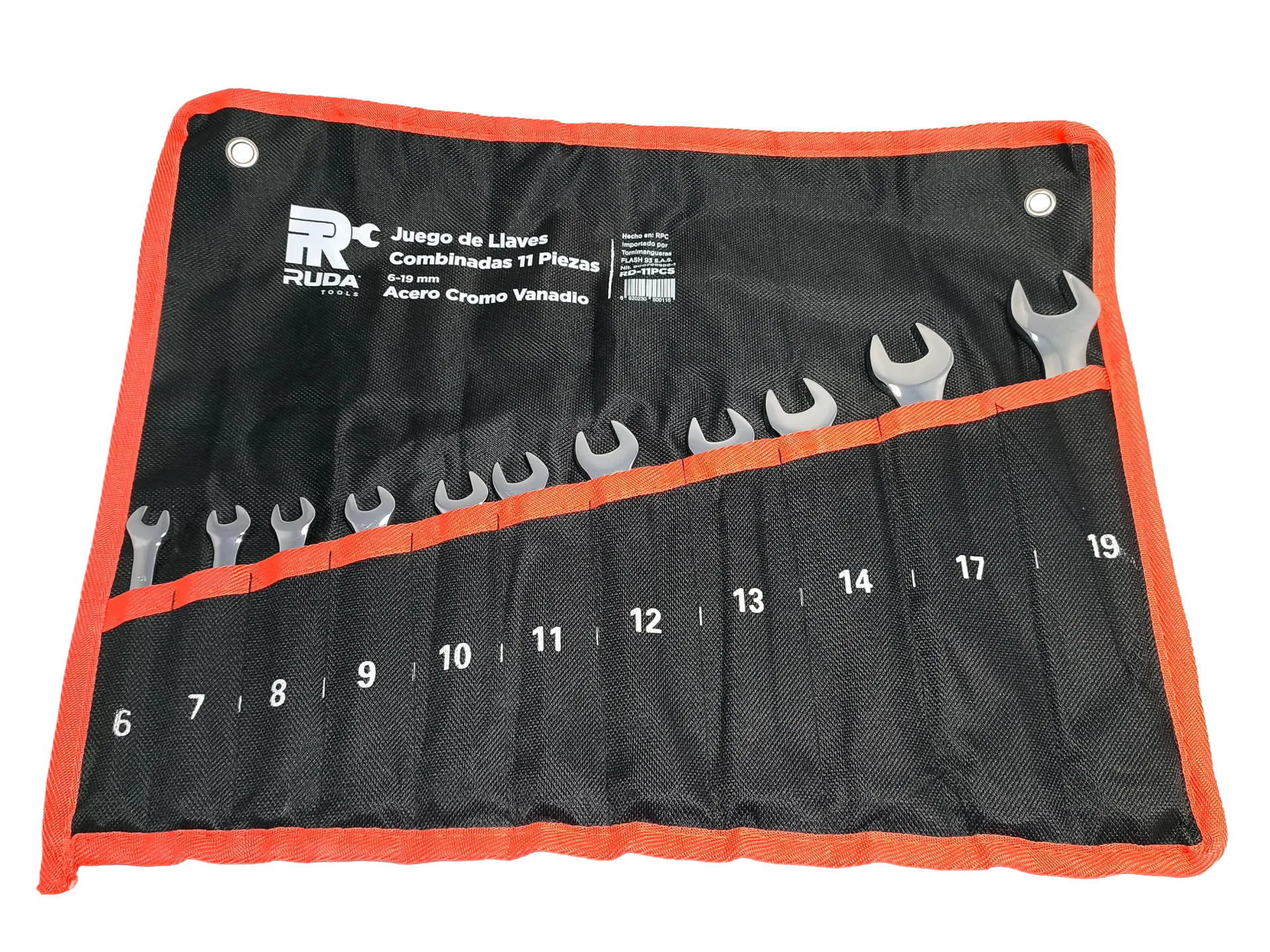 [6920230500115] JUEGO DE LLAVES COMBINADAS 11PCS 6-19MM RUDA