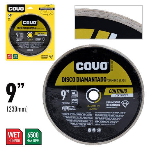 [(CV-DCW-230W)] DISCO DIAMANTADO CONTINUO 9'