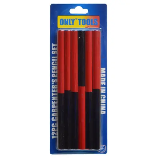 [(HT1061)(13453)] LÁPIZ CARPINTERÍA BICOLOR BLÍSTER X12 UND