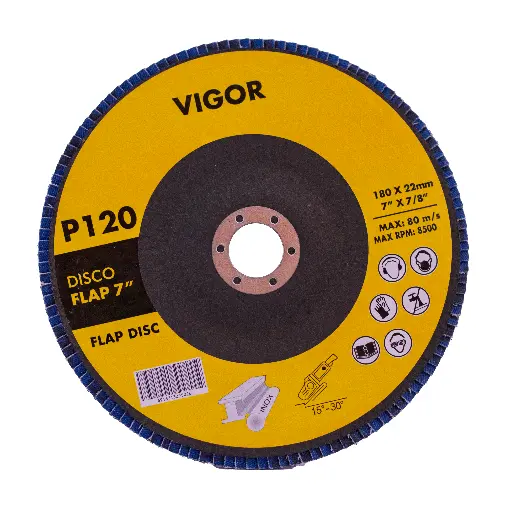 [(DL-1620)] DISCO FLAP 7 GRANO 120 ZIRCONIO VIGOR